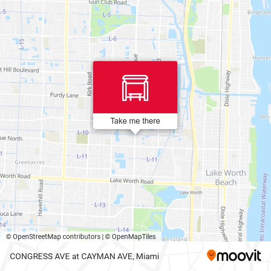 CONGRESS AVE at  CAYMAN AVE map
