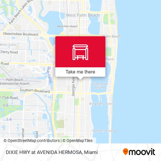 DIXIE HWY at AVENIDA HERMOSA map