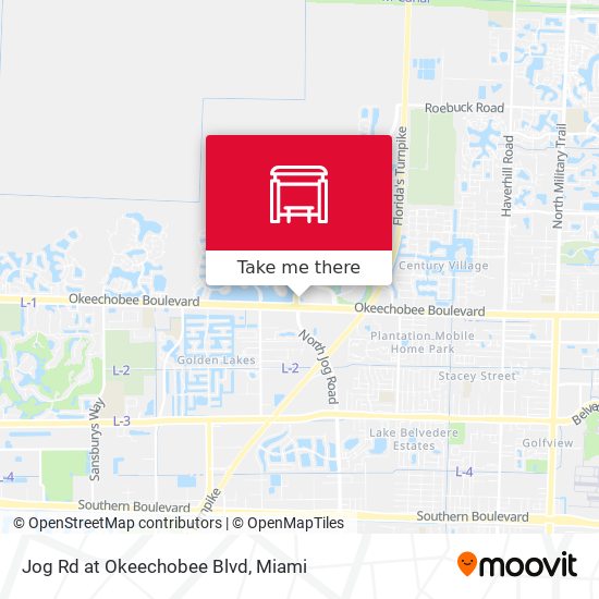 Mapa de Jog Rd at Okeechobee Blvd