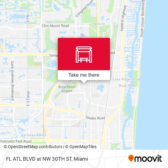 FL ATL BLVD at NW 30TH ST map