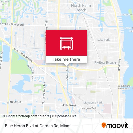 Mapa de Blue Heron  Blvd at  Garden Rd