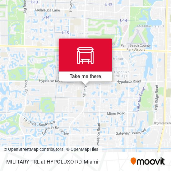 MILITARY TRL at HYPOLUXO RD map