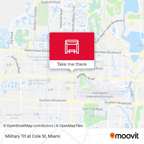 Military Trl at Cole St map