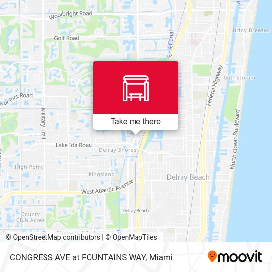 CONGRESS AVE at  FOUNTAINS WAY map