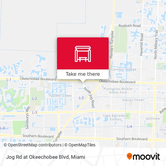 Mapa de Jog Rd at Okeechobee Blvd
