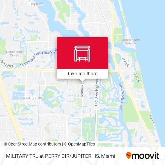 MILITARY TRL at PERRY CIR / JUPITER HS map