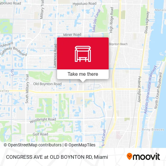 CONGRESS AVE at OLD BOYNTON RD map