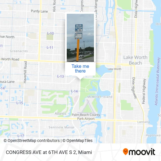 CONGRESS AVE at  6TH AVE S 2 map