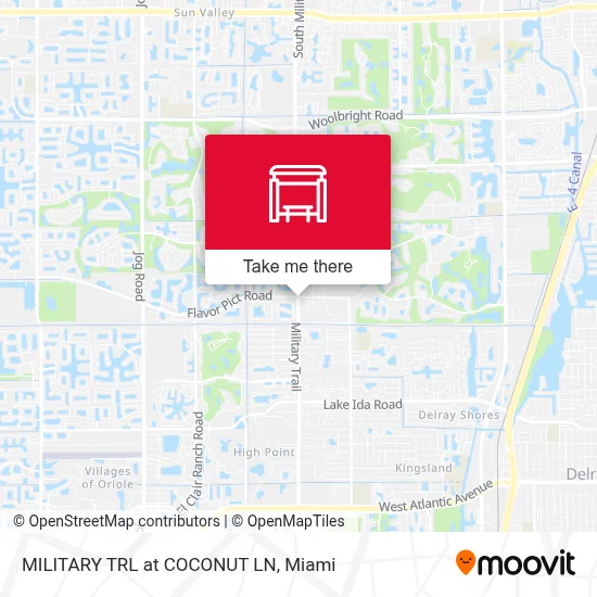MILITARY TRL at  COCONUT LN map