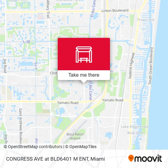 CONGRESS AVE at BLD6401 M ENT map