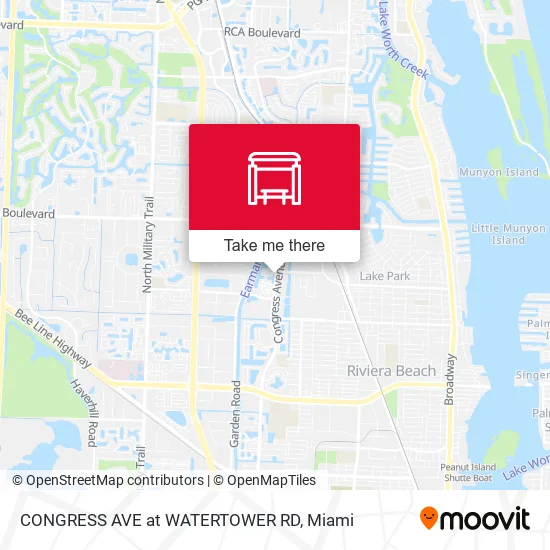 CONGRESS AVE at WATERTOWER RD map