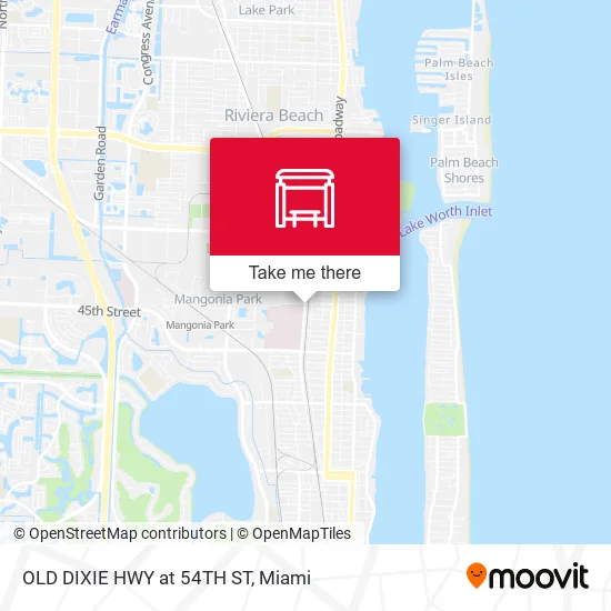 Mapa de OLD DIXIE HWY at 54TH ST