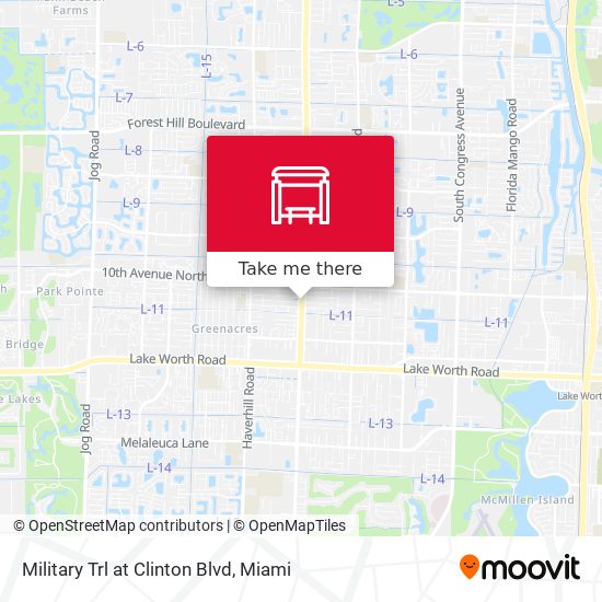 Military Trl at Clinton Blvd map