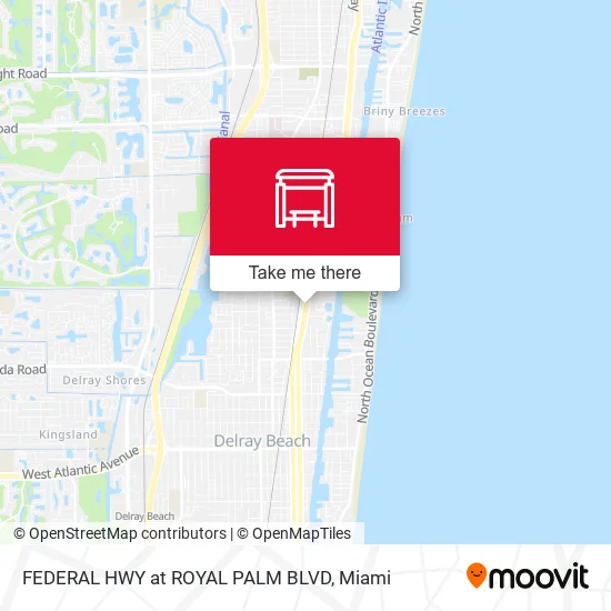 FEDERAL HWY at ROYAL PALM BLVD map