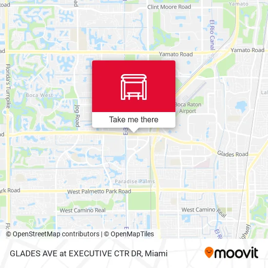 Mapa de GLADES AVE at EXECUTIVE CTR DR