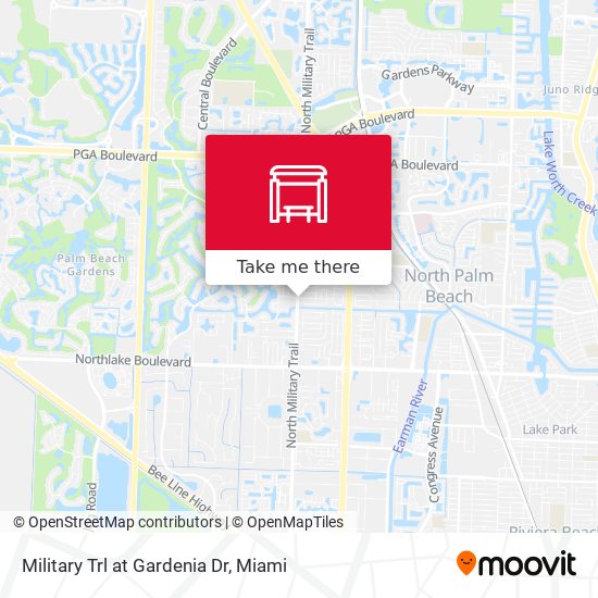 Military Trl at Gardenia Dr map