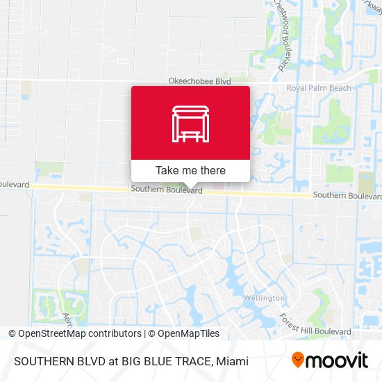 Mapa de SOUTHERN BLVD at BIG BLUE TRACE