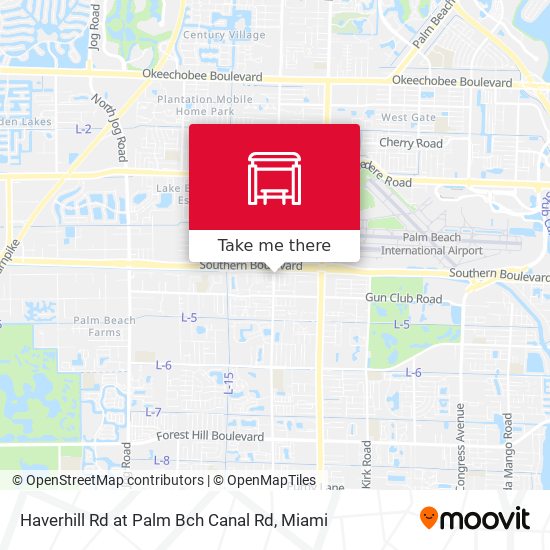 Haverhill Rd at Palm Bch Canal Rd map