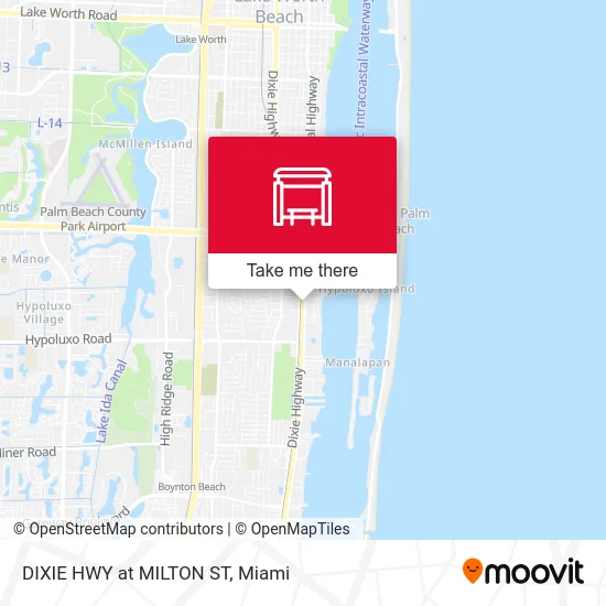 DIXIE HWY at MILTON ST map