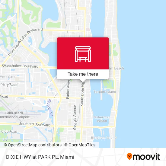 DIXIE HWY at  PARK PL map