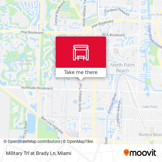 Military Trl at Brady Ln map