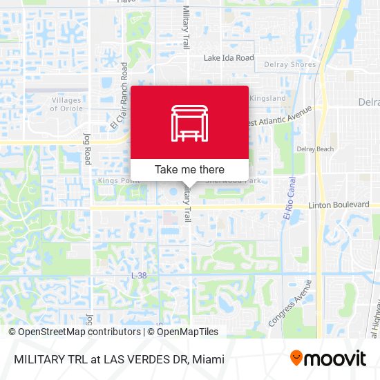 Military Trl at  Las Verdes Dr map