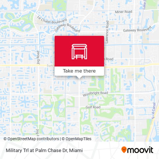 Military Trl at  Palm Chase Dr map