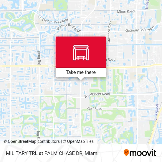 MILITARY TRL at  PALM CHASE DR map