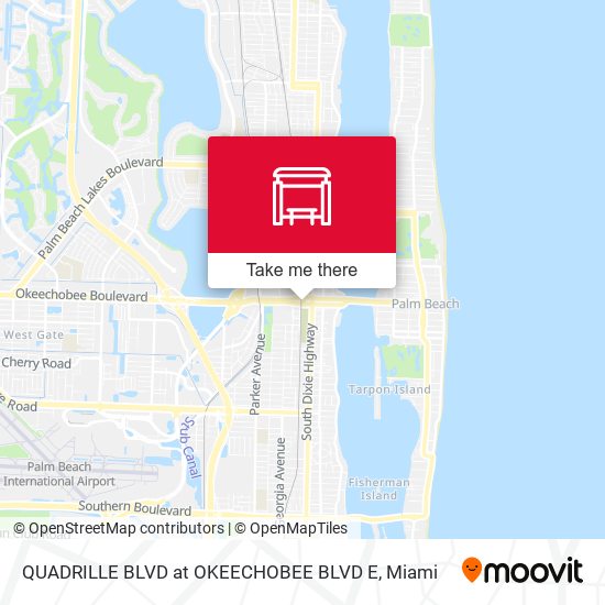 Mapa de QUADRILLE BLVD at  OKEECHOBEE BLVD E