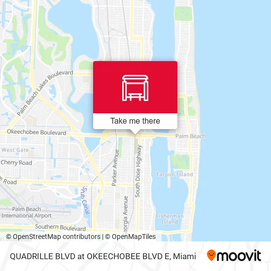 Mapa de QUADRILLE BLVD at  OKEECHOBEE BLVD E
