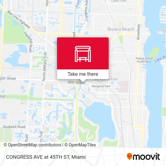 CONGRESS AVE at  45TH ST map