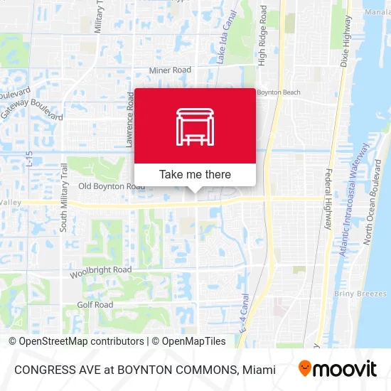 CONGRESS AVE at BOYNTON COMMONS map