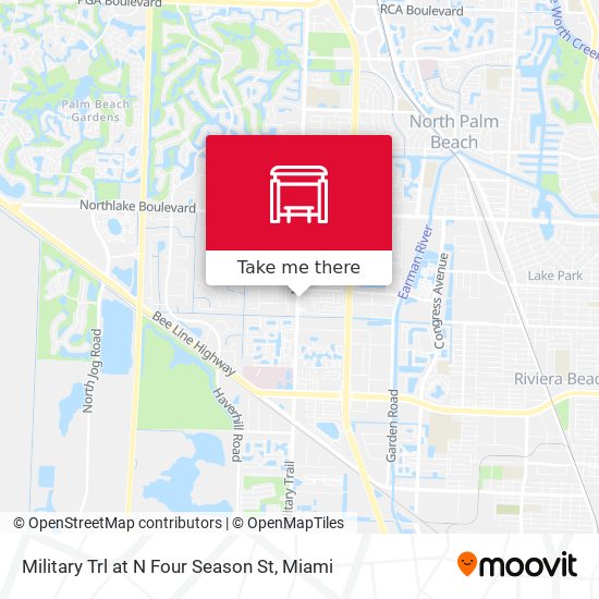 Military Trl at N Four Season St map