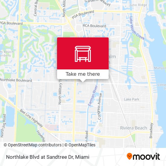 Northlake Blvd at Sandtree Dr map