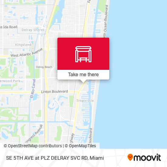 Mapa de SE 5TH AVE at PLZ DELRAY SVC RD