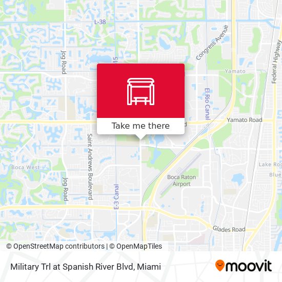 Military Trl at  Spanish River Blvd map