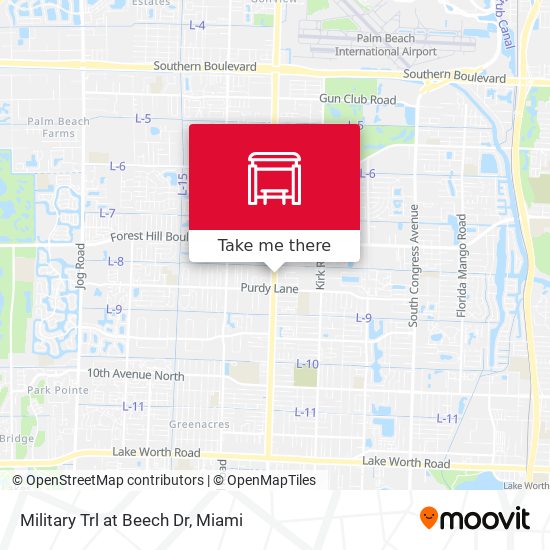 Military Trl at Beech Dr map