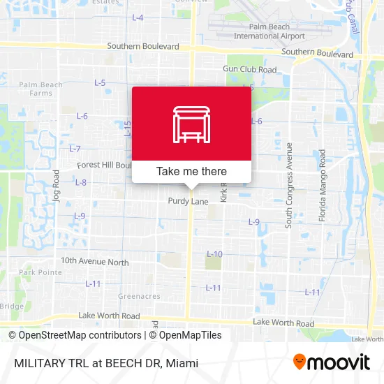 MILITARY TRL at BEECH DR map