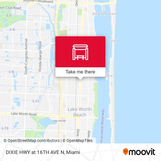 DIXIE HWY at 16TH AVE N map
