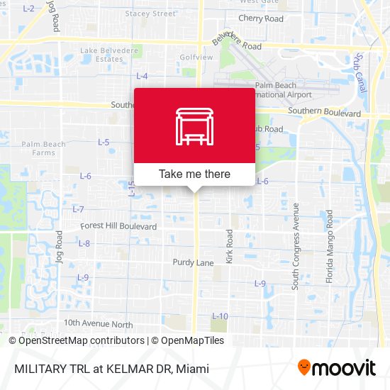 Military Trl at Kelmar Dr map