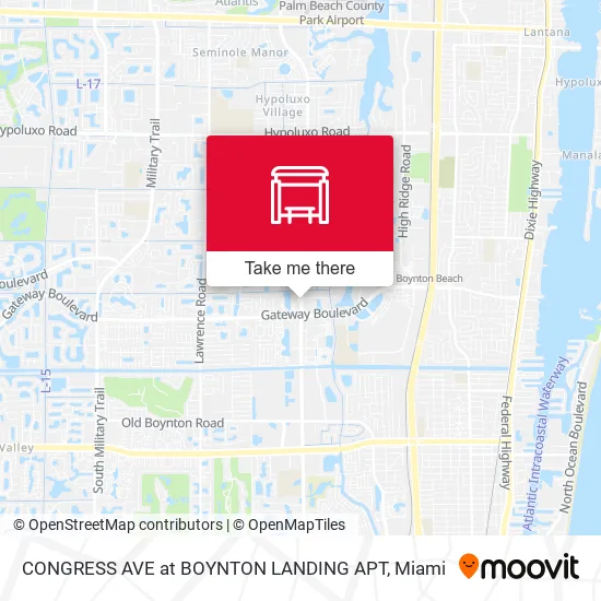 CONGRESS AVE at  BOYNTON LANDING APT map