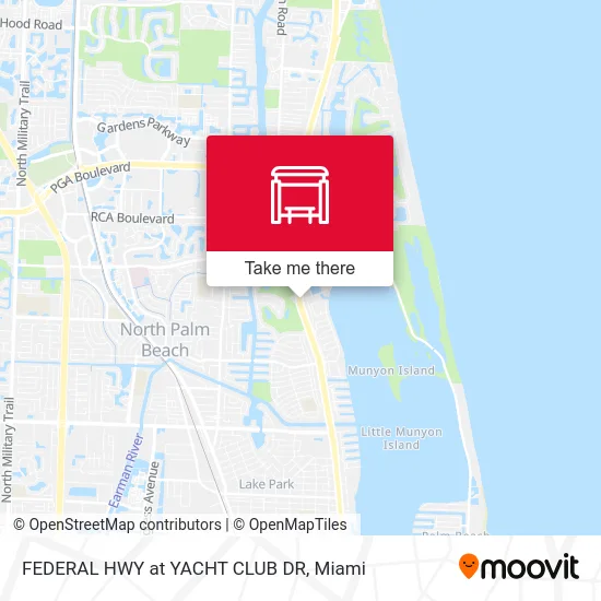FEDERAL HWY at YACHT CLUB DR map