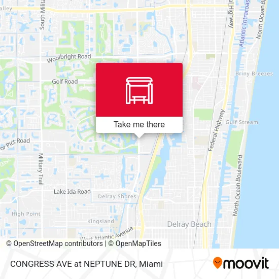 CONGRESS AVE at  NEPTUNE DR map