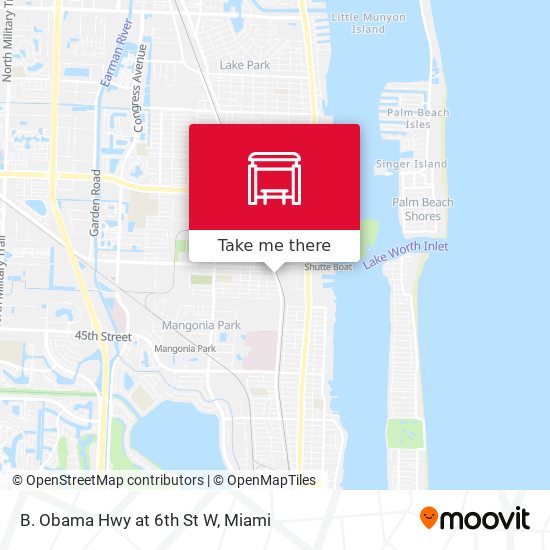 Mapa de B. Obama Hwy at 6th St W