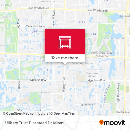 Military Trl at Pinestead Dr map