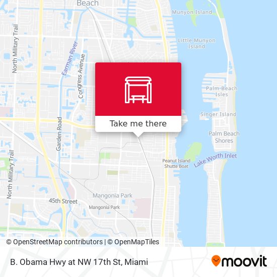 B. Obama Hwy at NW 17th St map