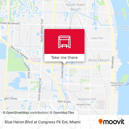 Blue Heron  Blvd at Congress Pk Ent map