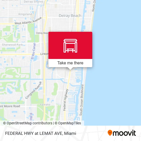 FEDERAL HWY at LEMAT AVE map