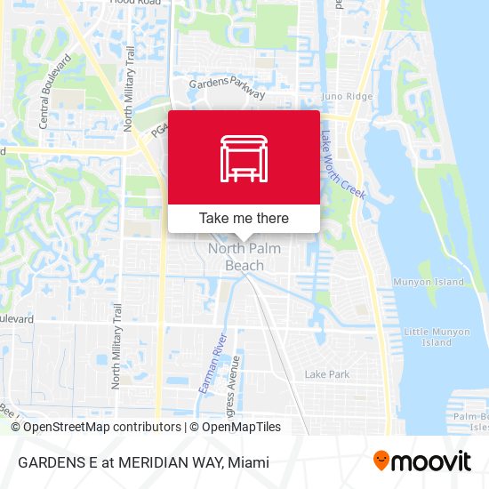 Mapa de GARDENS E at MERIDIAN WAY