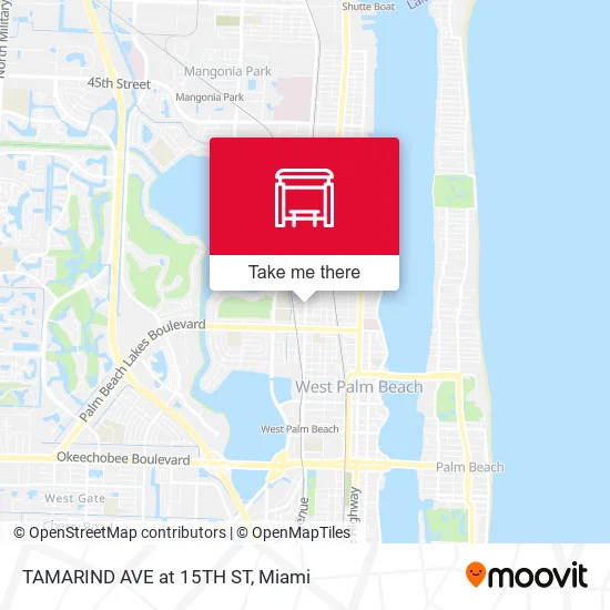 TAMARIND AVE at 15TH ST map